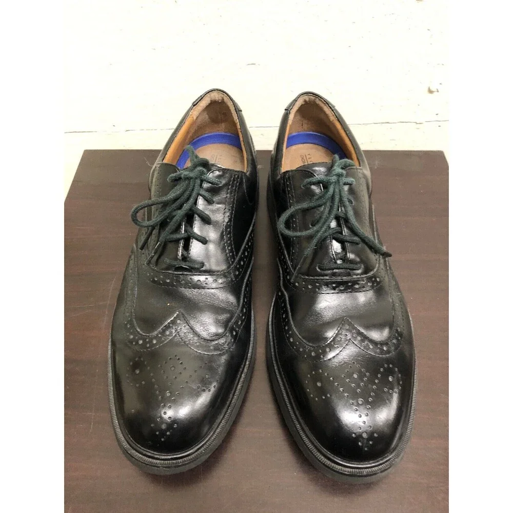 Florsheim Men Comfortech Black Wingtip Oxford Shoes Size US10.5 B